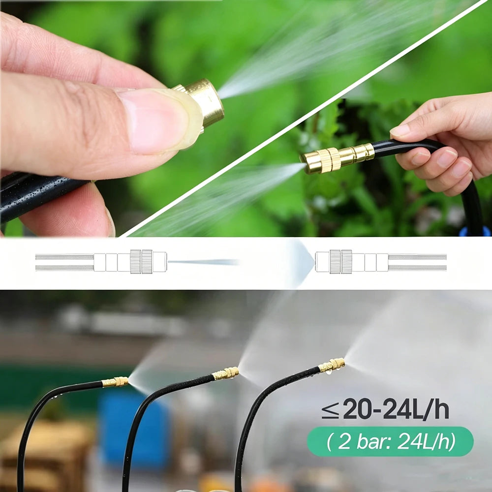 Tuya Smart Wifi Irrigation Timer Sprayer Watering Kit for Garden Lawn Plants Timing Misting Cooling System Quick Connect Fogging