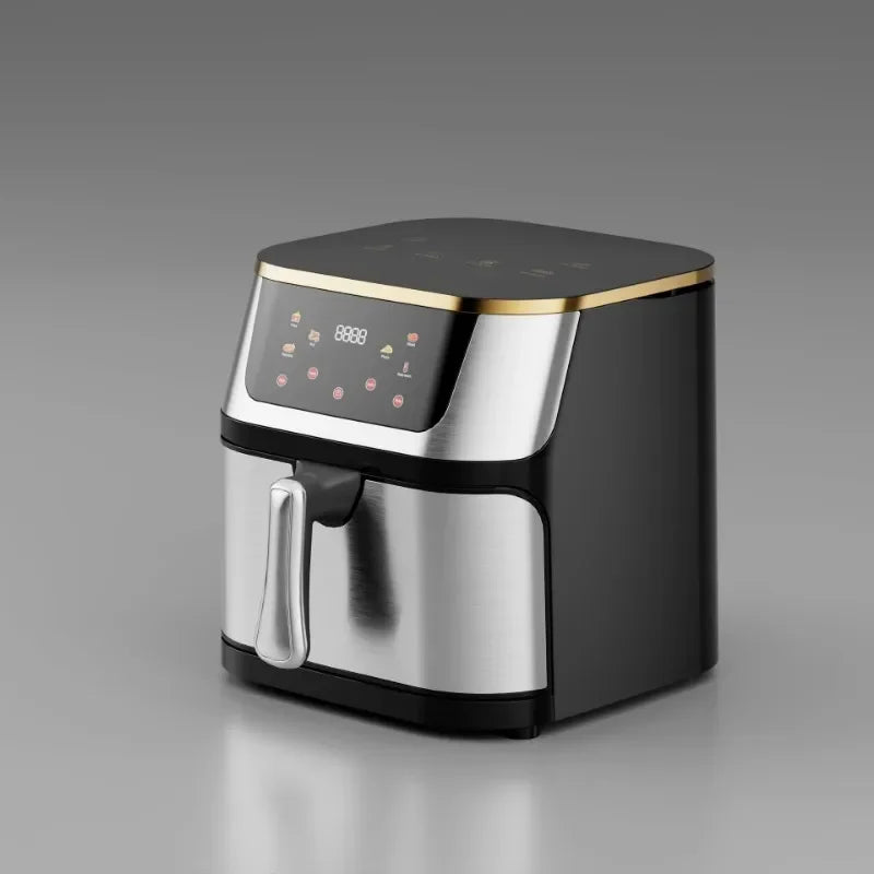 Household 8L Silver Crest Air Fryer 8L Stainless Steel Square Steam Oven with Digital Control