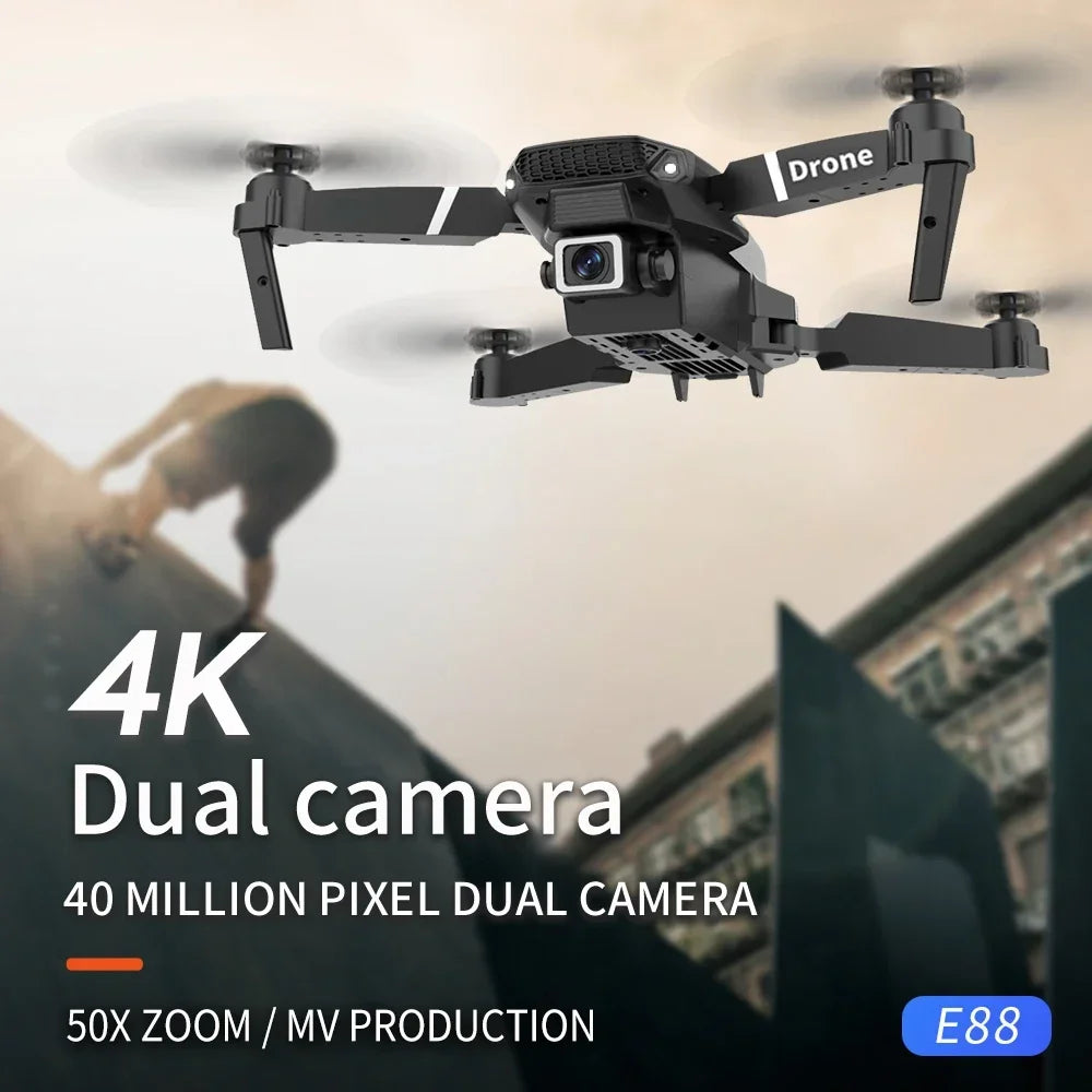 4K Camera Drone Foldable Quadcopter with Dual Wide Angle Lens Tidesmit