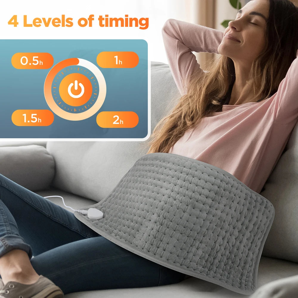 Electric Heating Pad for Neck and Back with 9 Heat Levels - Tidesmit Body Shaping Massage Equipment Tidesmit