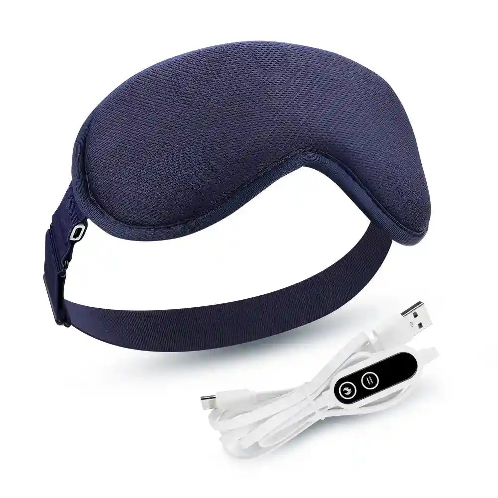 Electric Eye Massager with Heat - Portable Stress Relief Device Blue Relaxation Treatment Tidesmit