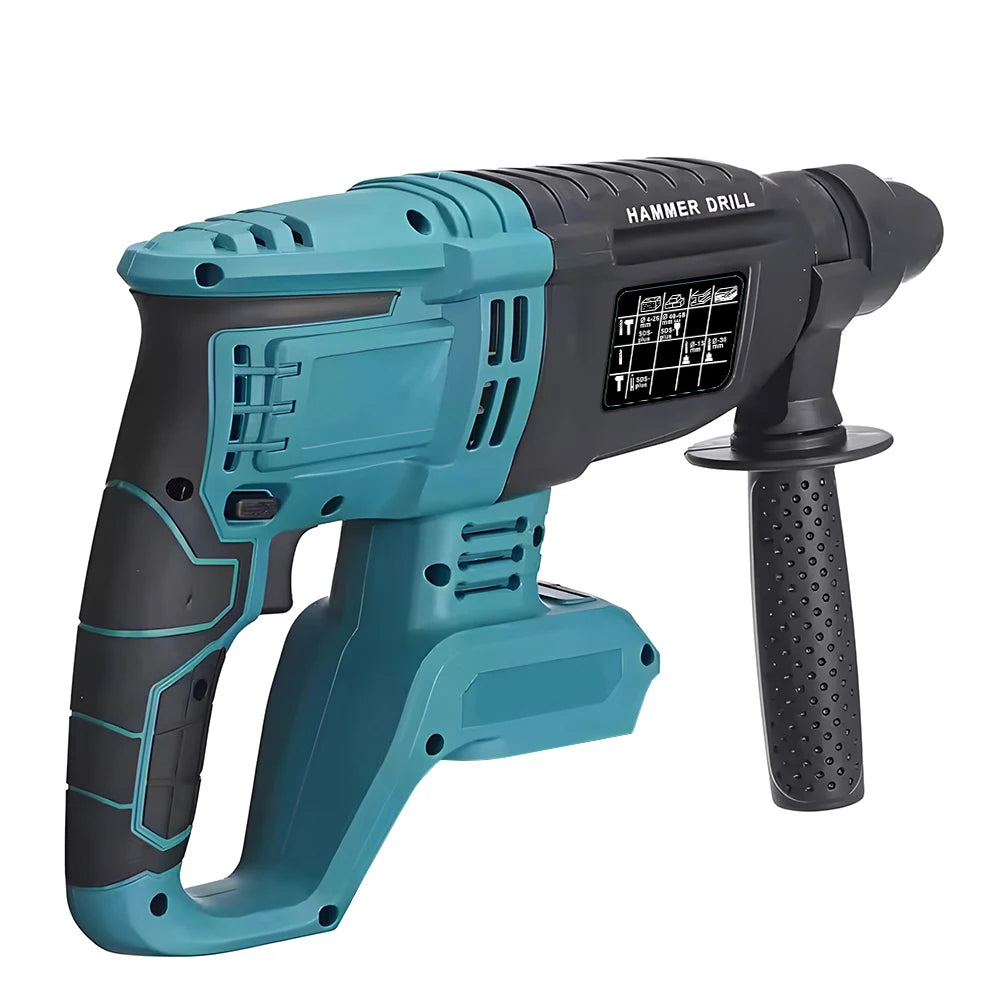 Podofo Brushless Electric Hammer Drill Cordless Impact Drill Power Tools Switch Hammer/Drill/Electric Pick 3-In-1 Multifunctional Rotary Power Tool Battery Drill Power Tools Without Battery