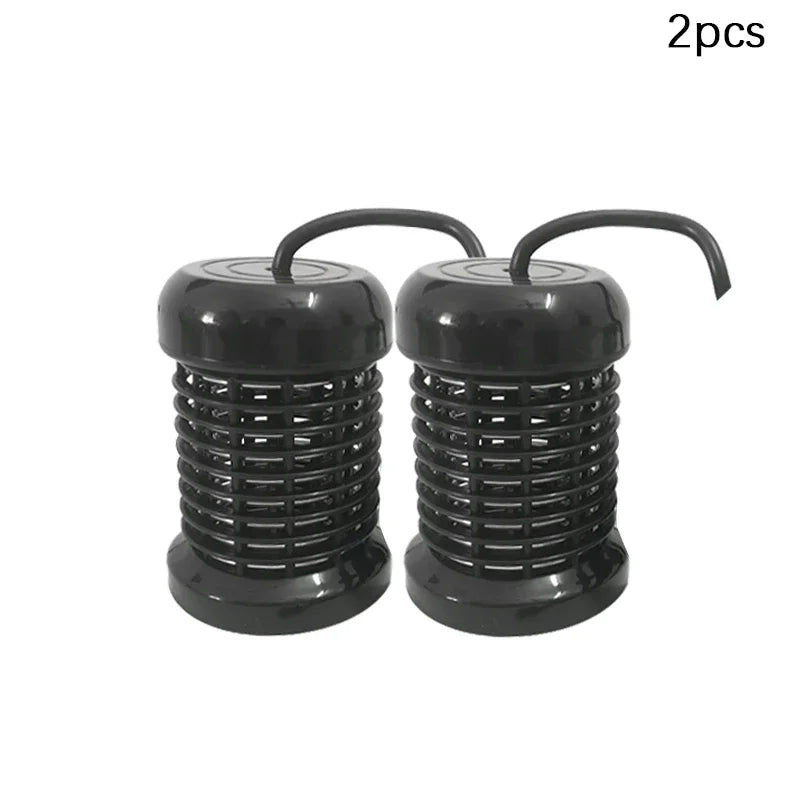 Two black ionic detox foot bath replacement arrays with cylinder grid design for spa pedicure machine usage.
