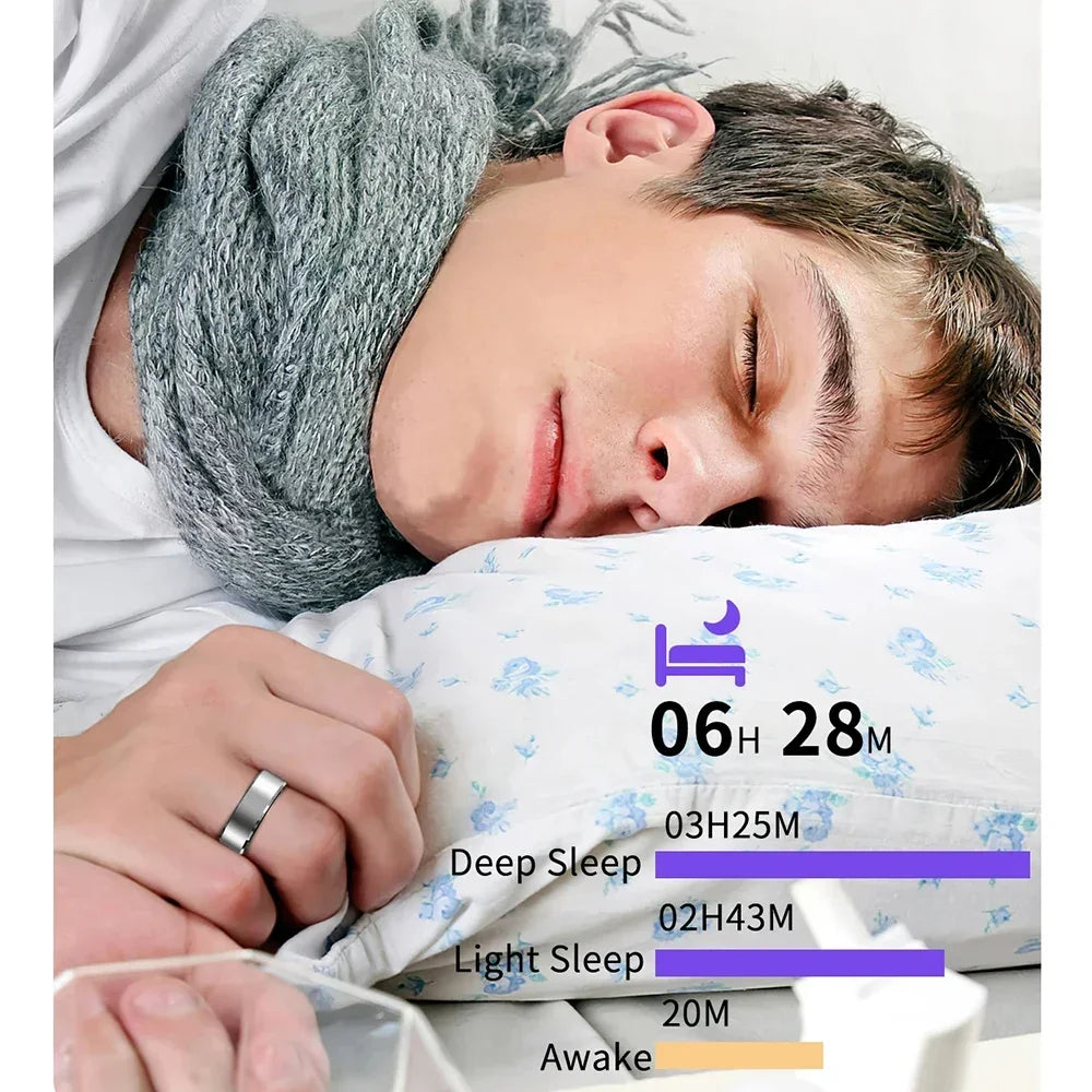 For HUAWEI XIAOMI SAMSUNG Smart Ring Men, Heart Rate Blood Oxygen Pressure Monitor Smartring for Women Sleep Fitness Tracker New Tidesmit