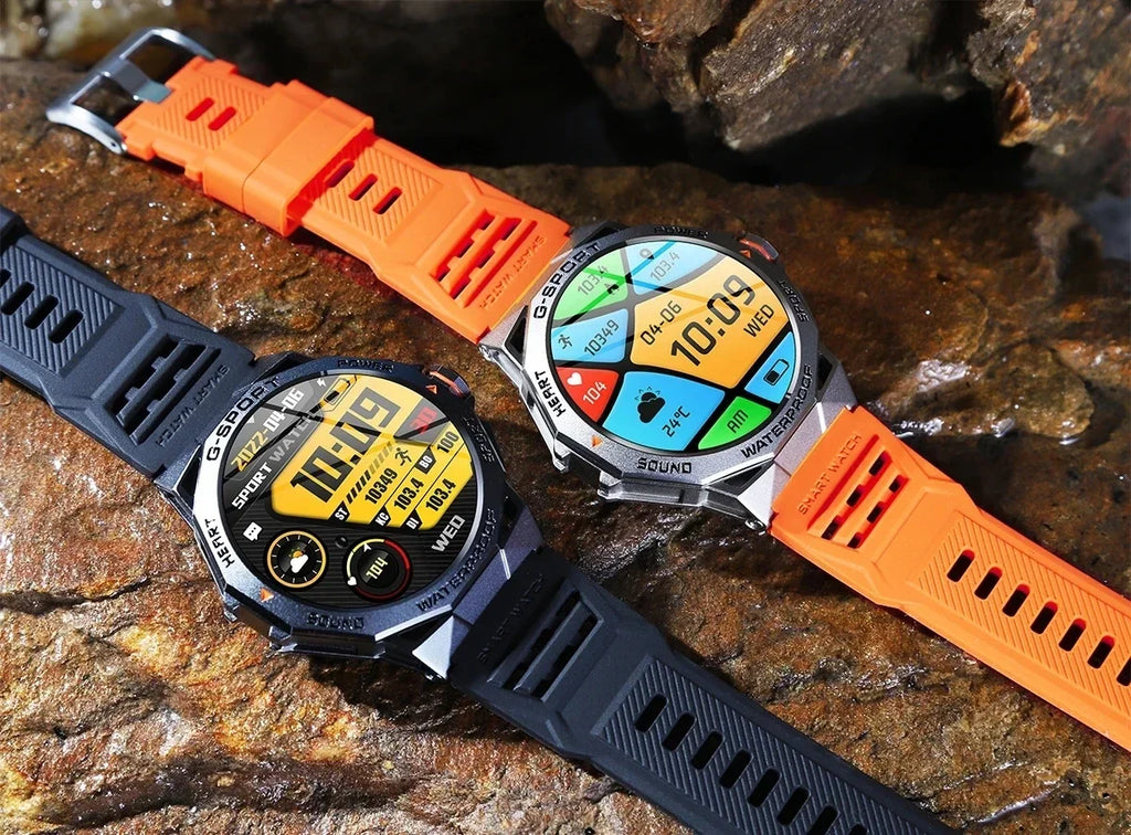 1.43inch AMOLED Screen Smartwatch Men Outdoor Sports Fitness 400mAh Large Battery Bluetooth Call Music Heart Rate Smart Bracelet
