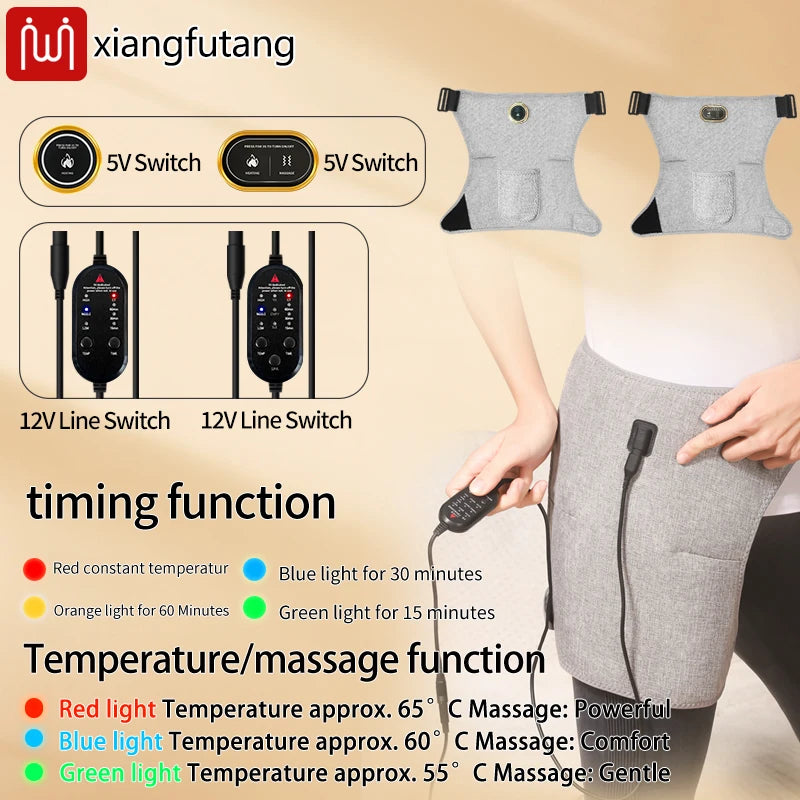 Hip Massager with Red Light Heat Vibration for Targeted Muscle Recovery Relaxation Treatment Tidesmit