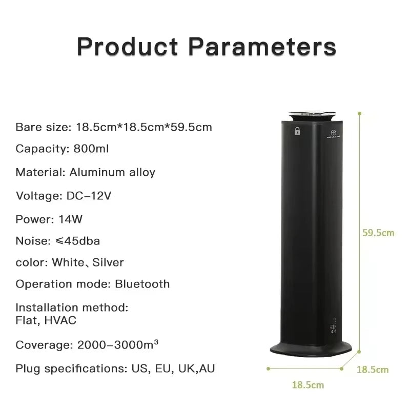NAMSTE Electric Aromatic Diffuser Coverage 4000m³ Smart Bluetooth Essential Oils Fragrance Machine Home Hotel Scenting Device