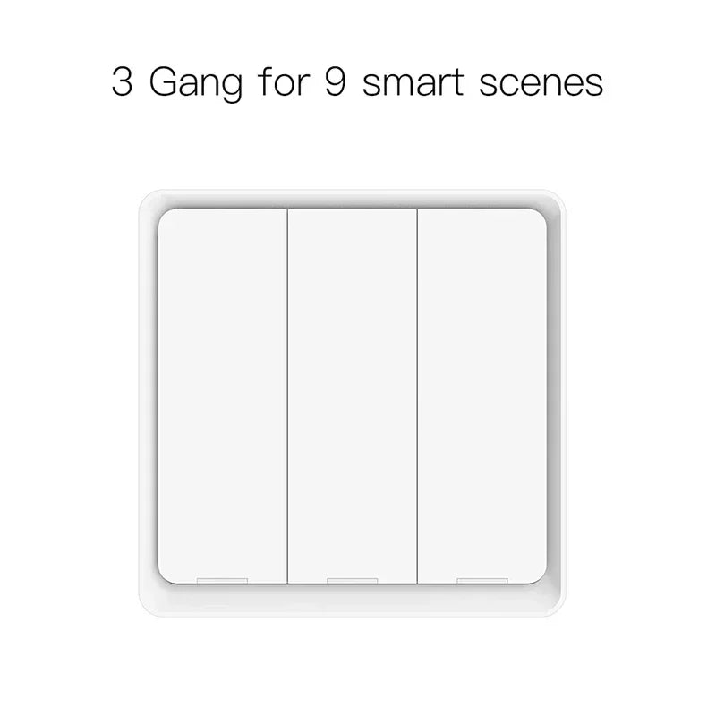 ZigBee Wireless 4 Gang 12 Scene Tuya Switch Push Button Controller Battery Powered Automation Scenario Work Alexa Google Home