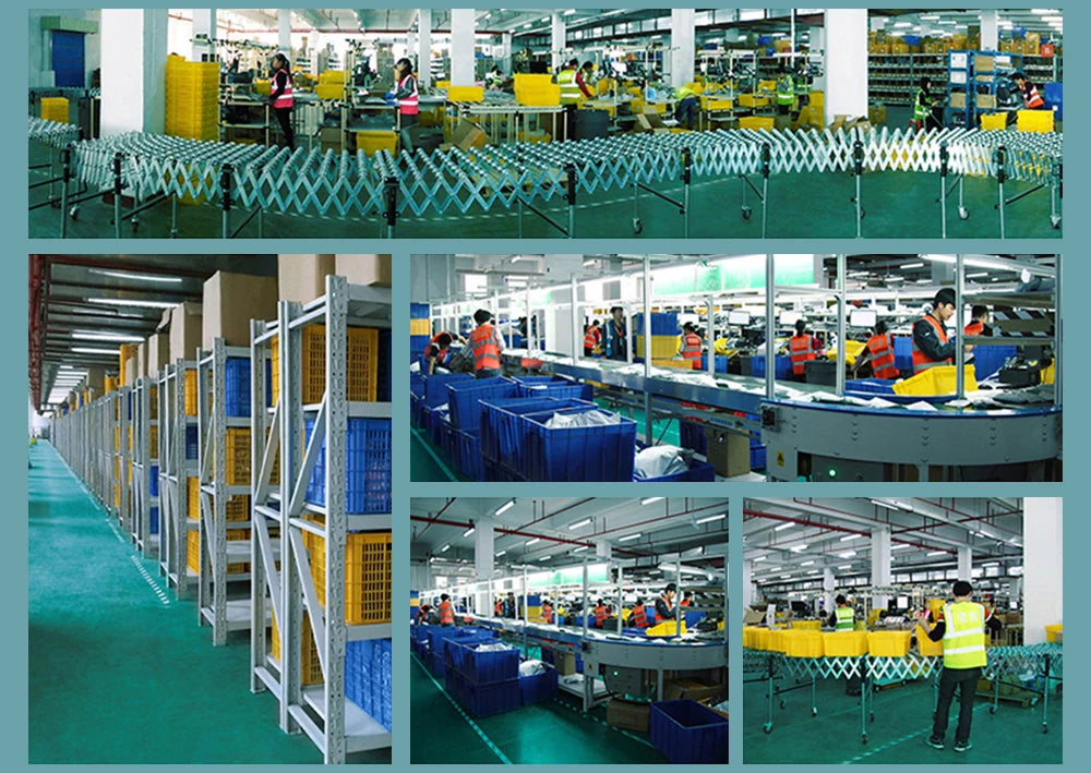 Succulent planter production line photo collage