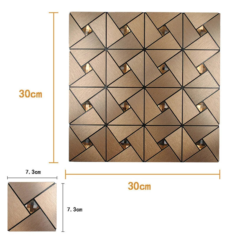 5 Pcs Self Adhesive Mosaic Stick Wall Tile Backsplash Bathroom Washbasin Living Room Home Background KTV Decor Wall Decals