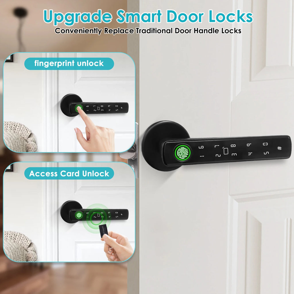 Tuya Smart Bluetooth Door Lock Biometric Electronic Lock Home Kit Smart Home Automation Home Protection Smart Life Control