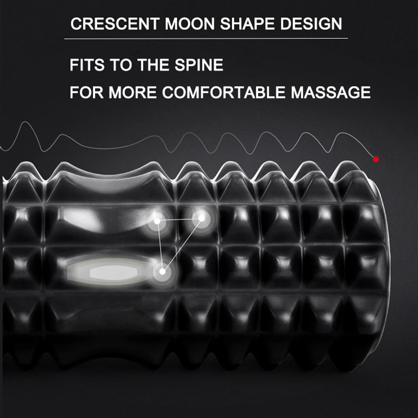 Crescent Solid foam axis 45*13cm yoga post ideal for fitness, yoga, Pilates and muscle relaxation