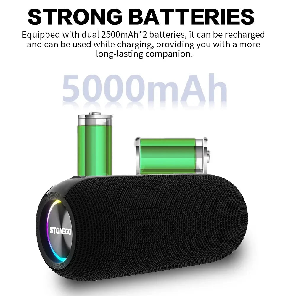 Mini TWS Bluetooth Speaker True Wireless Stereo RGB LED Portable Bass Speaker Cyberpunk Style for Home Outdoor PC Gaming Party Waterproof Deep Bass 360 Degree Sound Built in Mic Hands Free Calling Bluetooth 5 0 USB Charging L