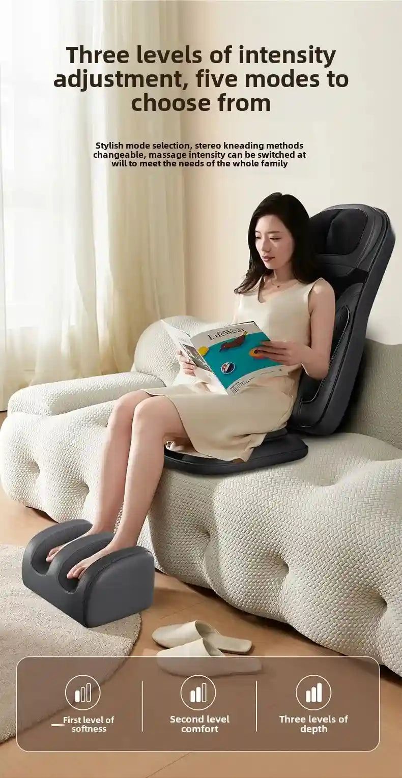 Electric Massage Roller Chair with Heat Therapy for Back and Neck Relief Massage Roller Tidesmit