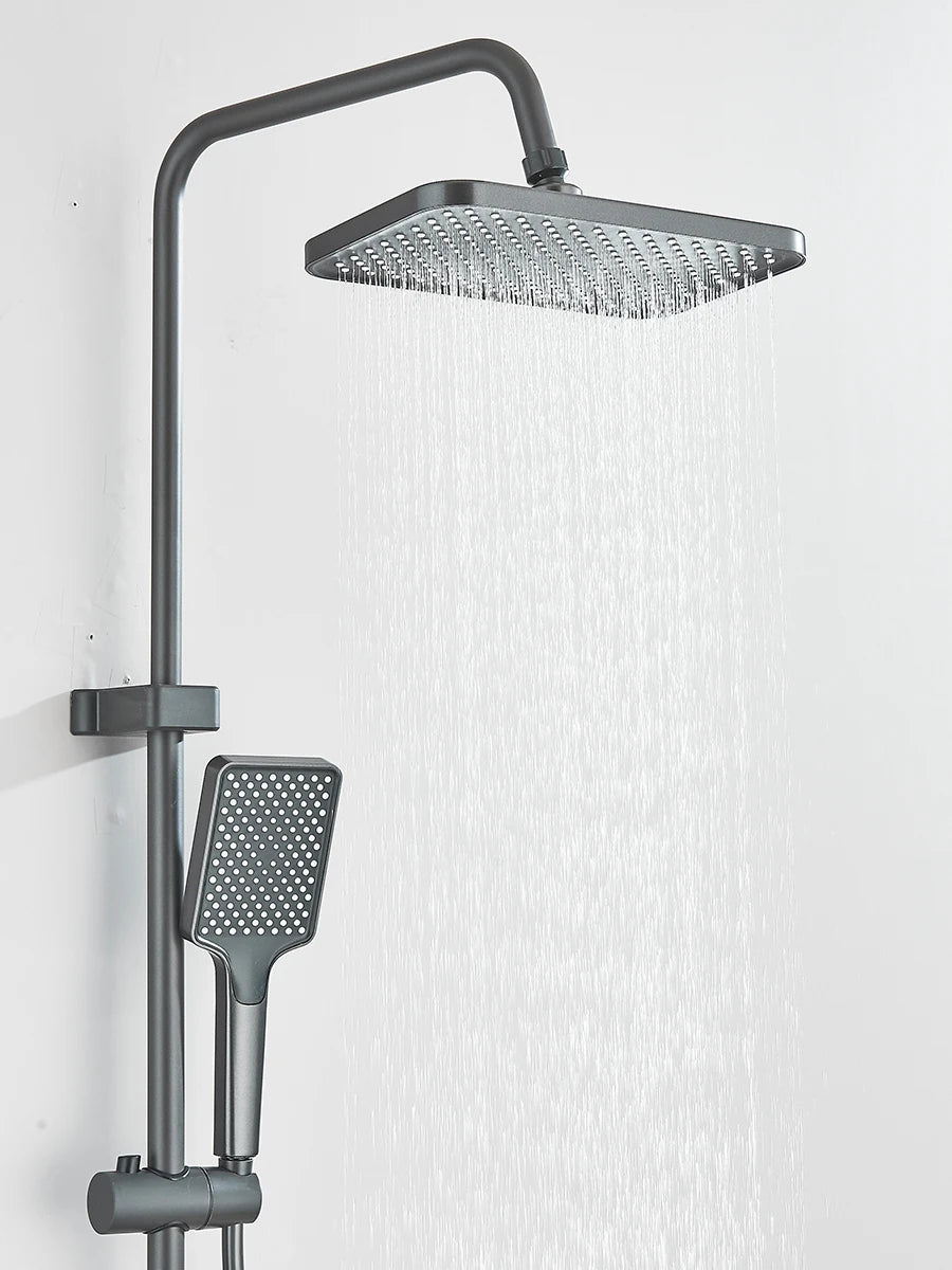4-way Piano Shower System With Rain Shower Bidet Faucet Hot Cold Water Mixer For Bathroom Shower Kit