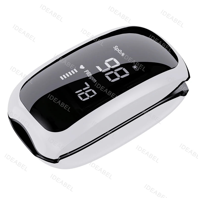 Rechargeable Fingertip Pulse Oximeter Medical Oximeter Strap Lanyard Blood Oxygen Saturation Monitor Digital LED Display Child