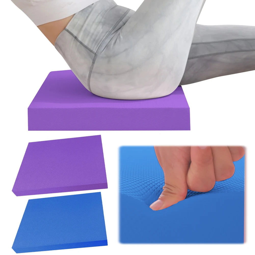 Yoga Balance Pad Thickened Exercise Balance Pad Fitness Balancing Pad Foam Cushion Mat for Yoga Pilates Stretching