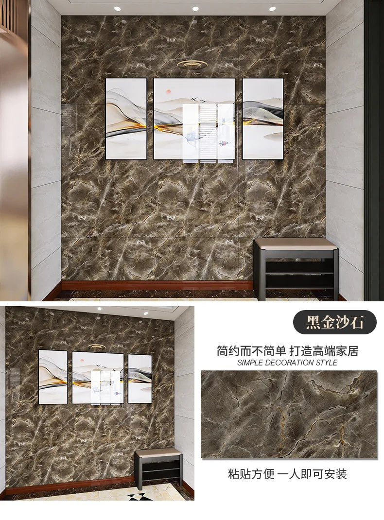Self adhesive imitation ceramic tile imitation marble sanitary kitchen wall decoration waterproof and moisture-proof stickers