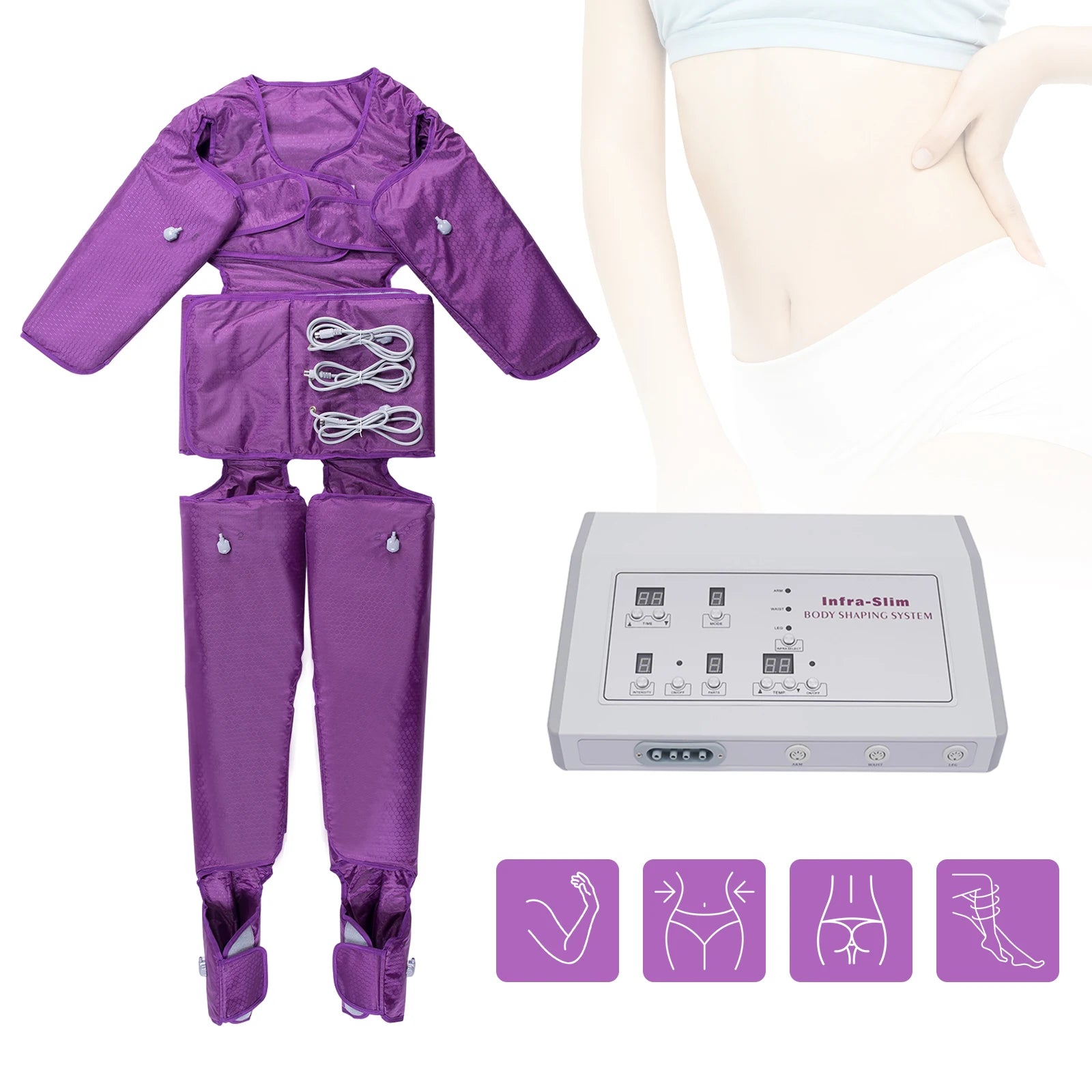 Full Body Massage Suit with Infrared Heat Therapy - 220V Portable Device Body Shaping Massage Equipment Tidesmit