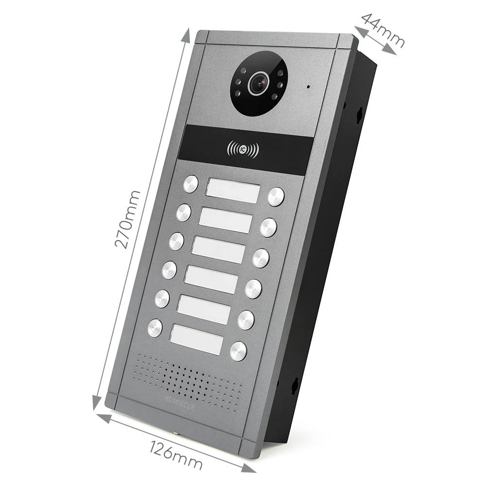 HOMSECUR XC114F-12 Doorbell Camera RFID Access For Video Doorphone Call Intercom 12 Families