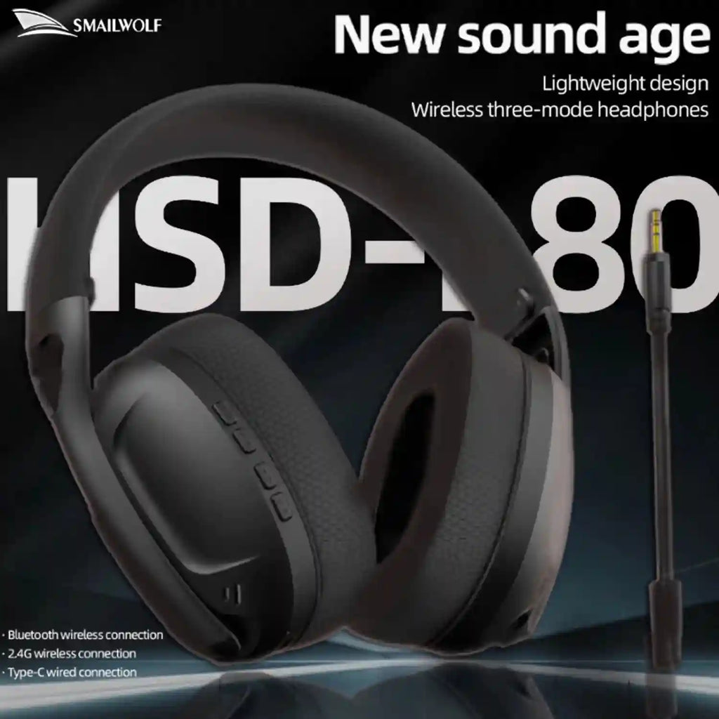 Wireless Gaming Headset 185g – Lightweight Over-Ear Audio Tidesmit