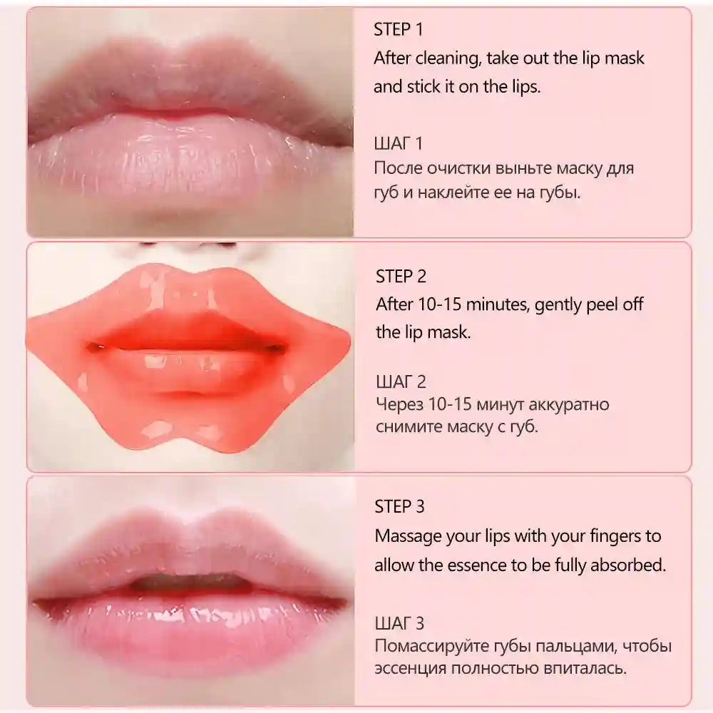 Cherry Collagen Lip Mask - Hydrating Lip Treatment (20 Pieces) Lip Care Tidesmit