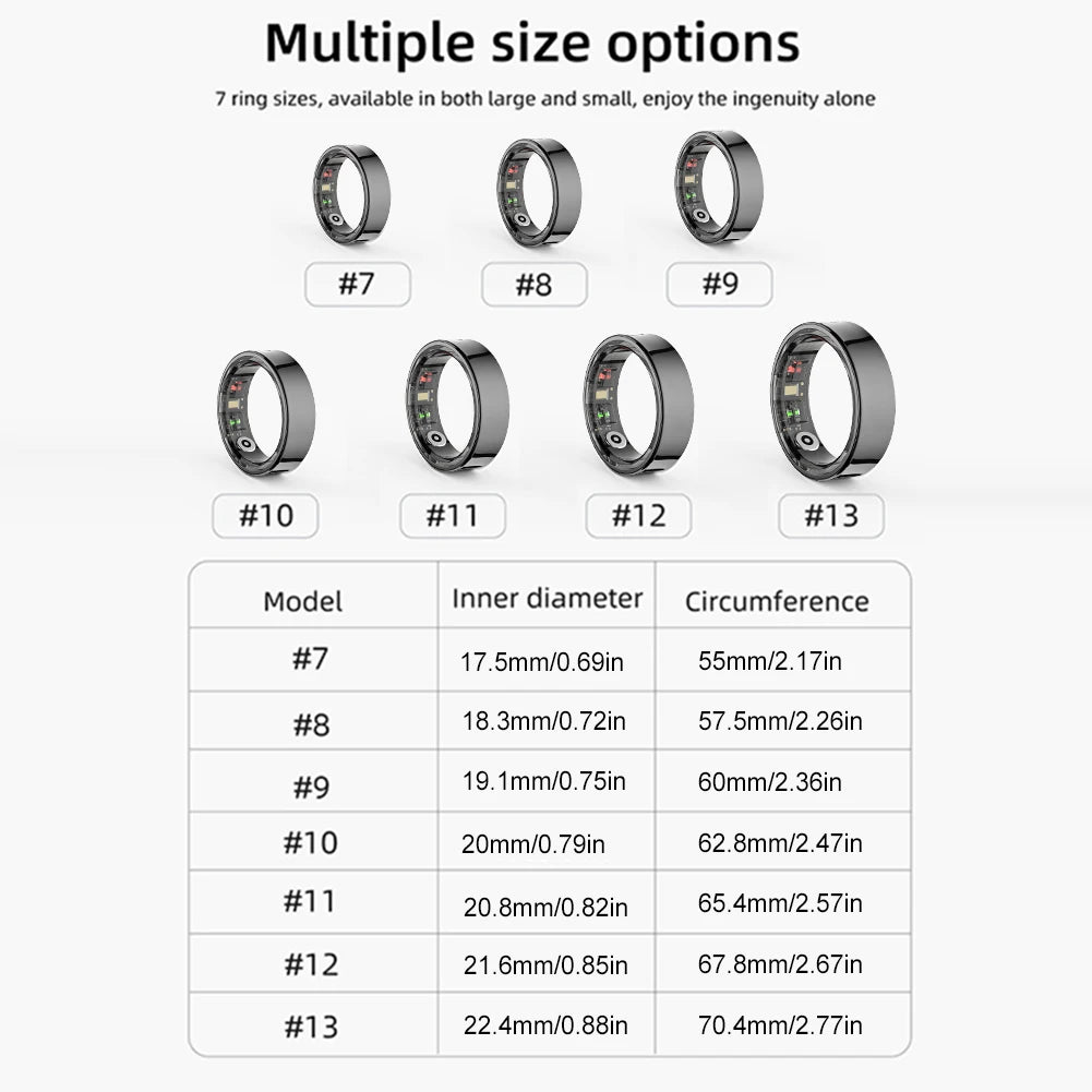 Tidesmit Smart Health Ring - Fitness Tracker with Biometric Sensor Tidesmit