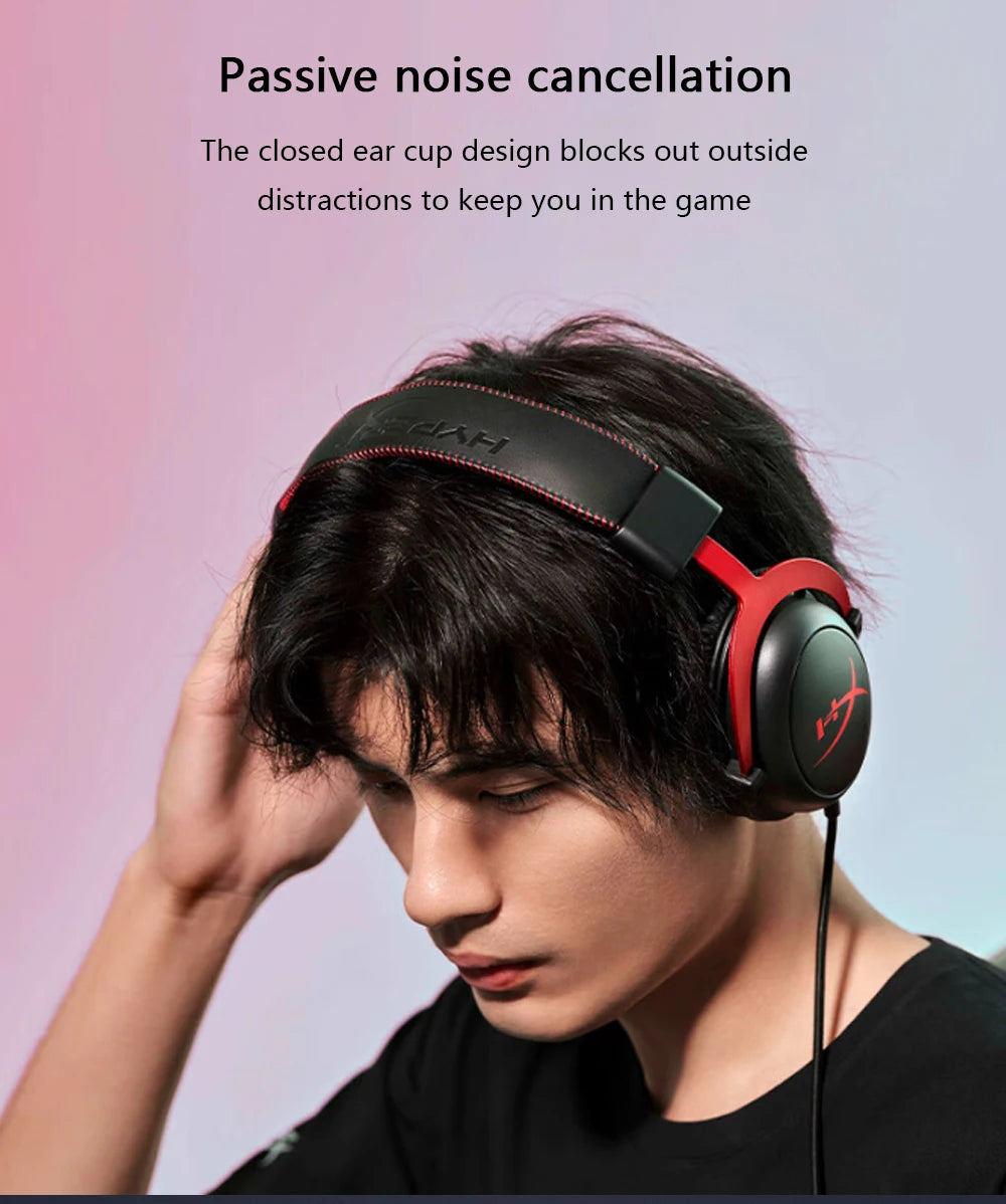 HyperX Cloud II Over-Ear Gaming Headset – 7.1 Surround Sound, Black Tidesmit
