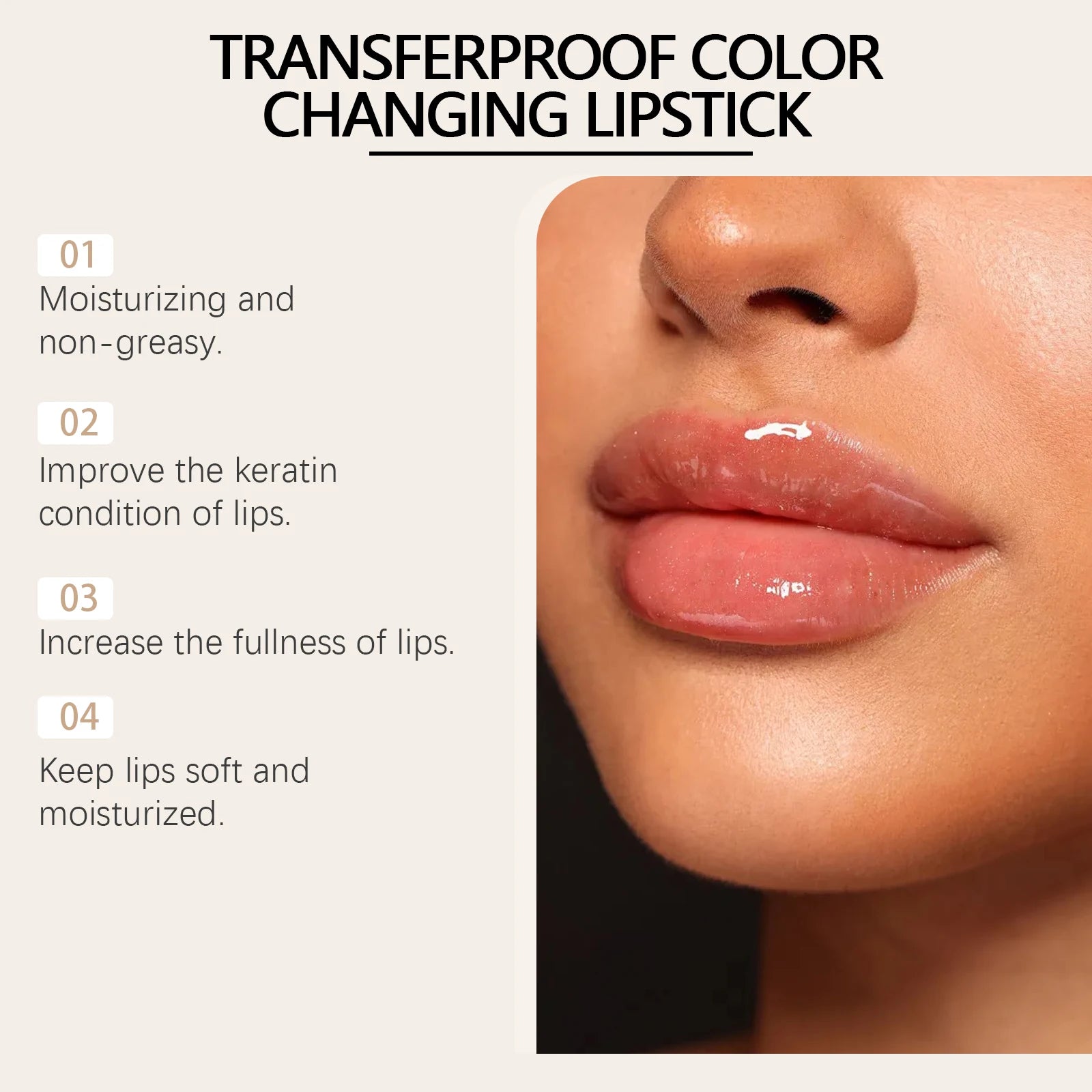 Moisturizing Lip Balm with Glossy Finish - Tidesmit Color Changing Lip Care Tidesmit
