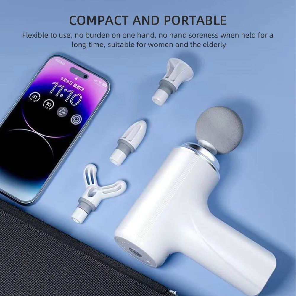 Portable Massage Gun: Deep Tissue Electric Massager for Muscle Relief Back Massage Instrument Tidesmit