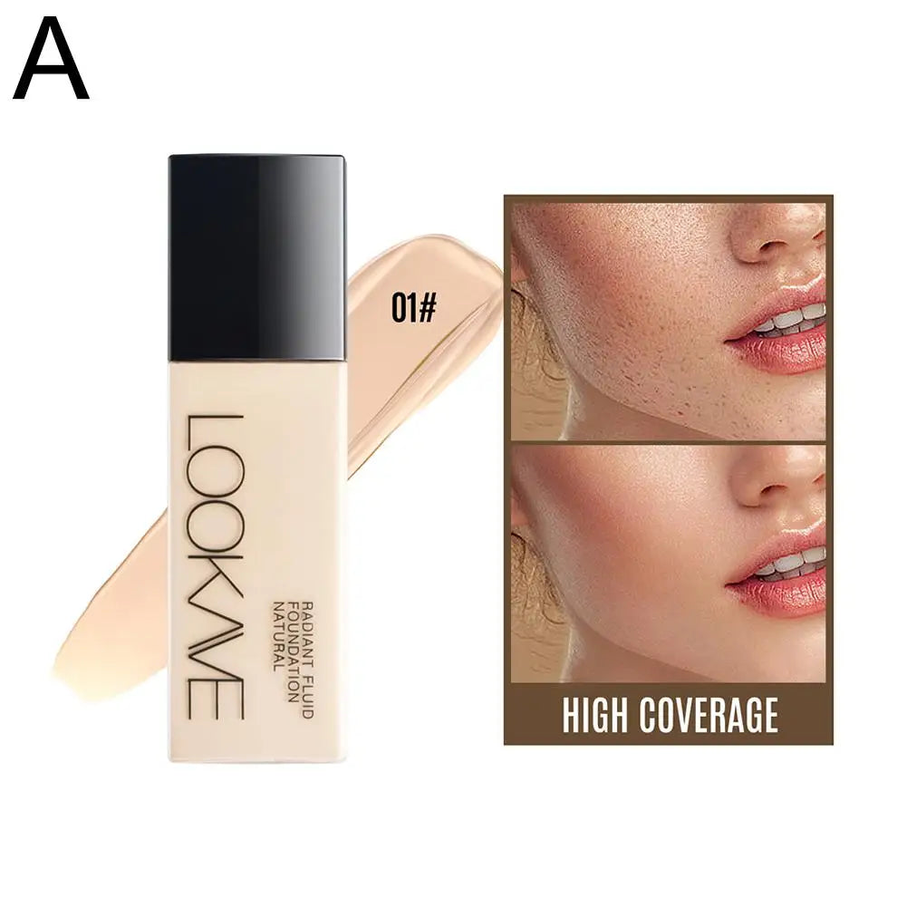 Tidesmit LOOKAVE long lasting full coverage matte liquid foundation texture swatch face makeup