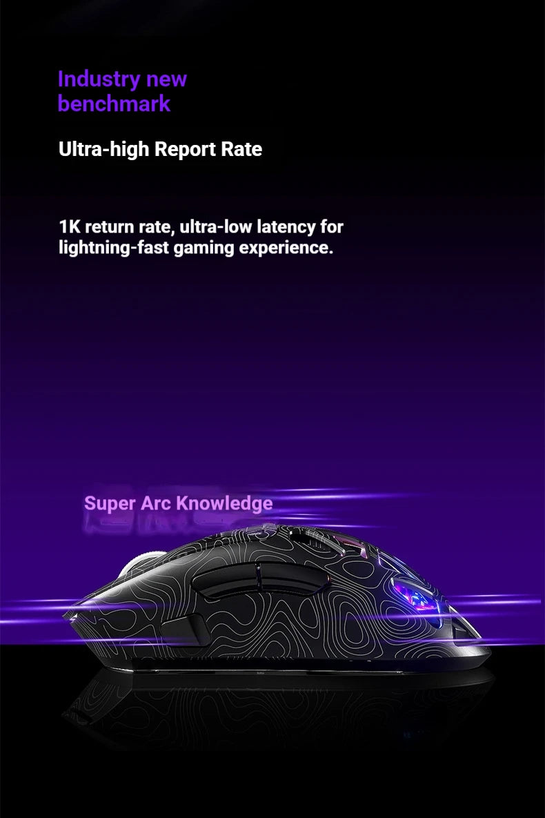 FURYCUBE G11 wireless mouse game Bluetooth the third mock examination PAW3311 lightweight hollow out design RGB mouse