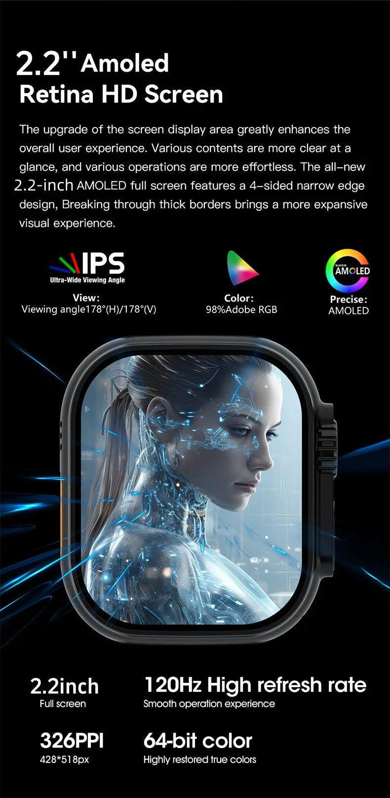 Microwear Ultra Ai4 Smartwatch 5G LTE Full Netcom Smart Watches With 180° Rotary Camera 500+ watchfaces free download GPS WIFI