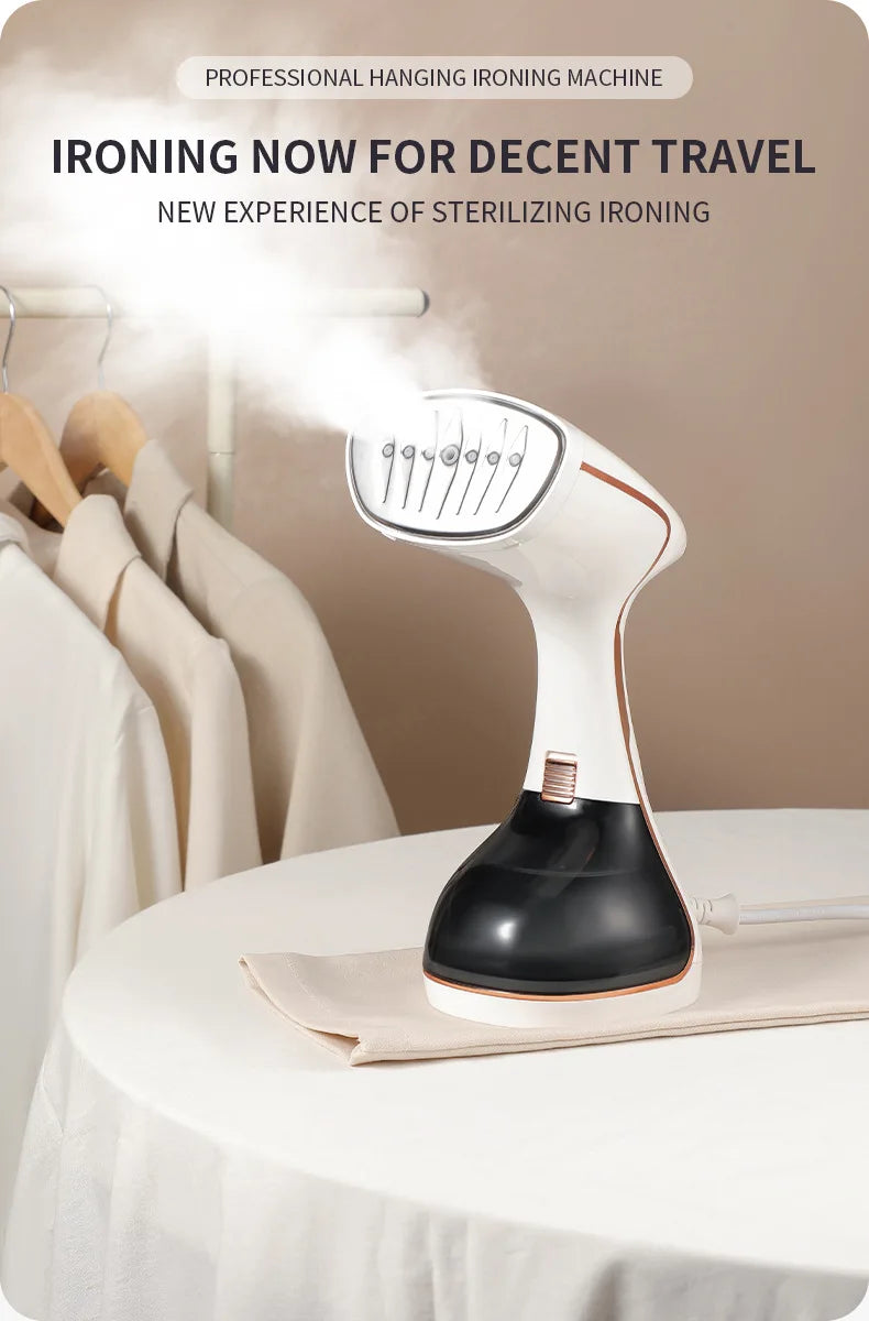 Tidesmit 1800W portable handheld steam iron featuring 15-second rapid preheat, touchscreen controls, and 320ml tank.