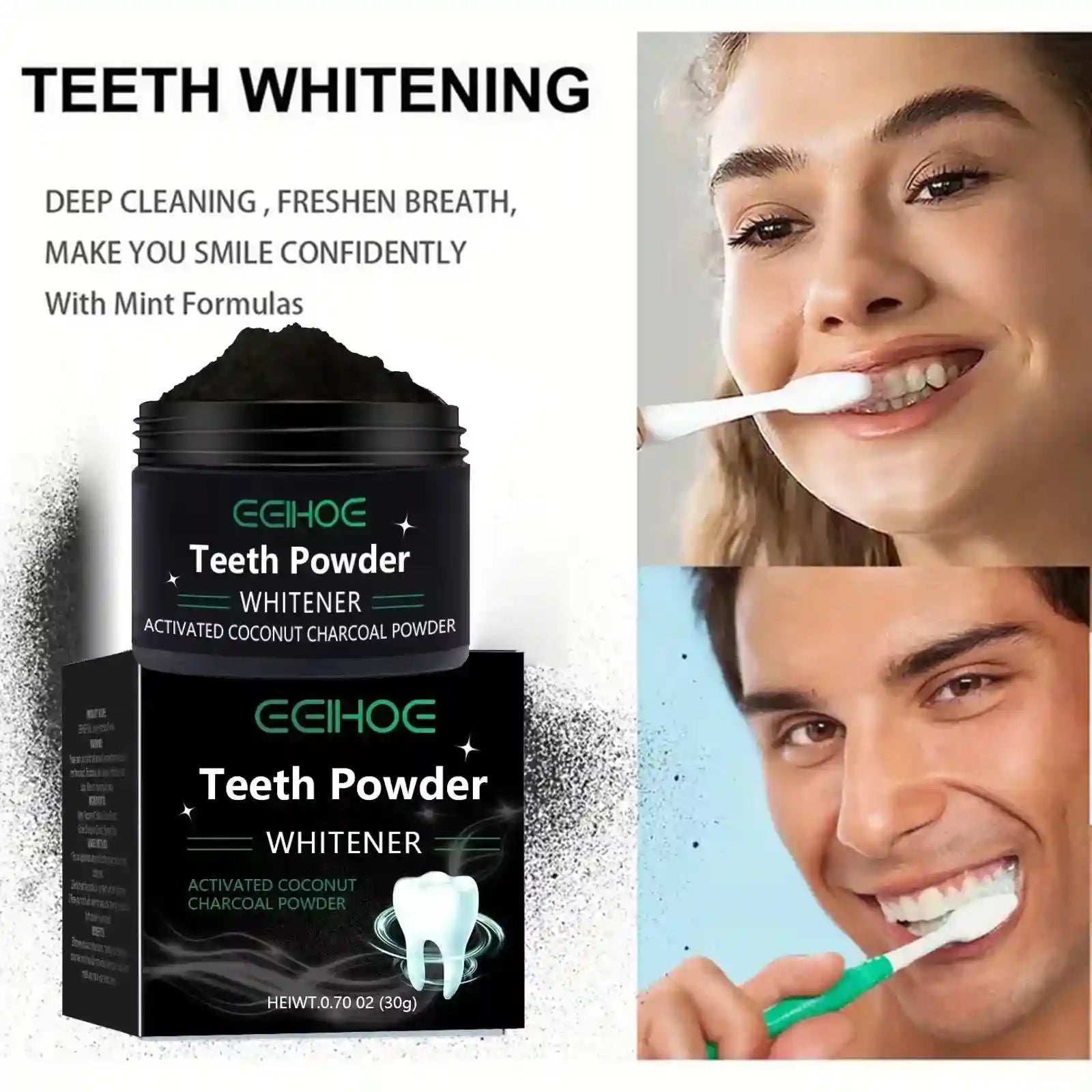 Tidesmit teeth whitening powder for daily deep cleaning and fresh breath
