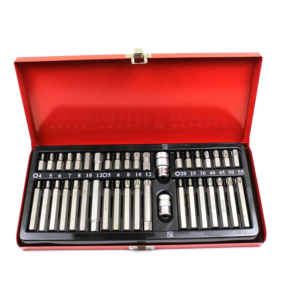 Podofo 40PCS Star Shaped Bit/Flower Shaped Bit/Inner Hexagonal Bit/Plum Shaped Bit/Twelve Angle Bit/Hexagonal Socket Wrench
