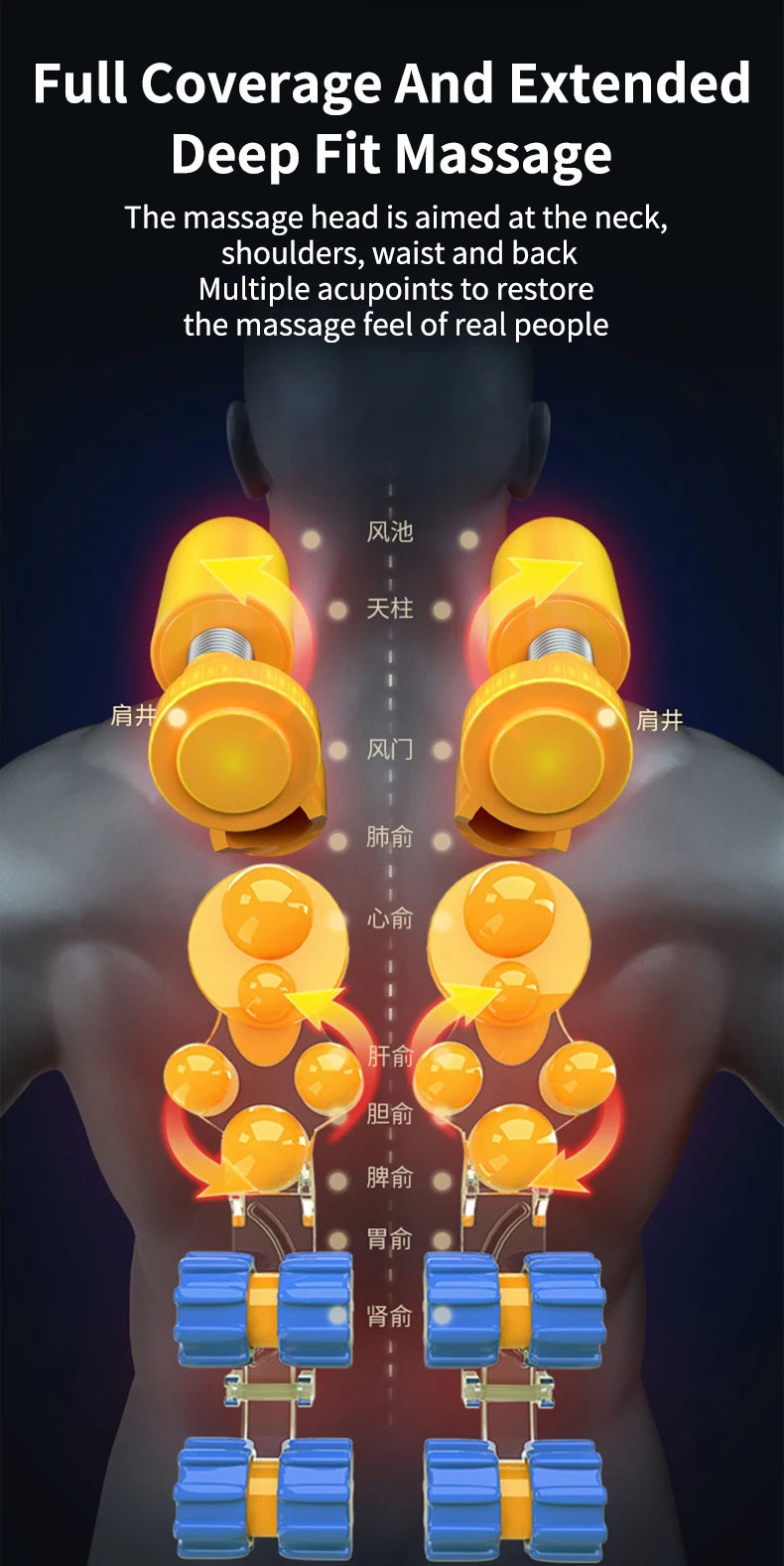 Full Body Electric Massager with Deep Tissue Heat Therapy by Tidesmit Body Shaping Massage Equipment Tidesmit