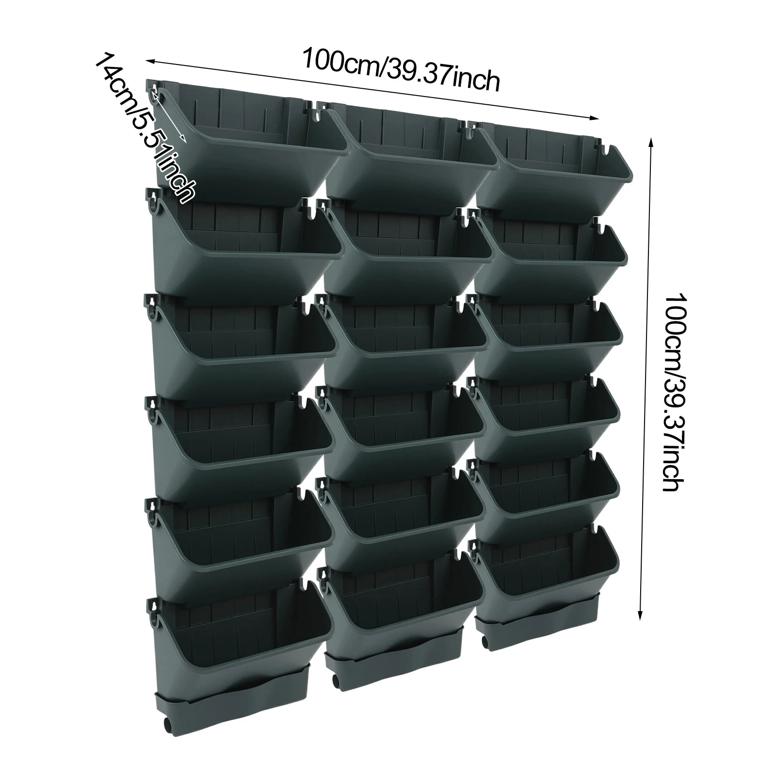 Automatic Self Watering Hanging Planter with Timer, 18 Pots Vertical Wall Garden System, Smart Drip Irrigation Kit for Indoor Outdoor Plants, Space Saving Wall Mounted Planter for Herbs Flowers Vegetables