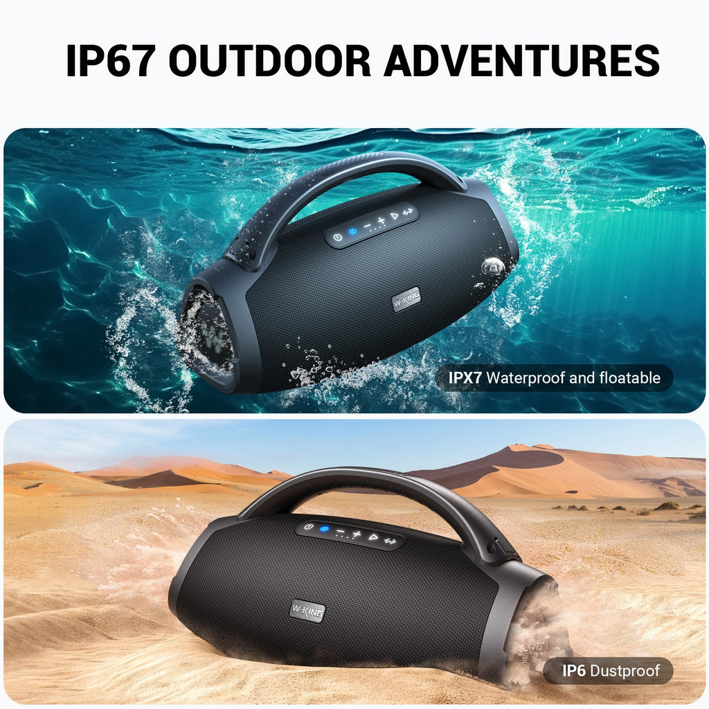 W-KING X20 Portable Bluetooth Speakers, 200W RMS Massive Bass Party Boombox IPX7 Waterproof Speaker Large, Loud Outdoor Boombox