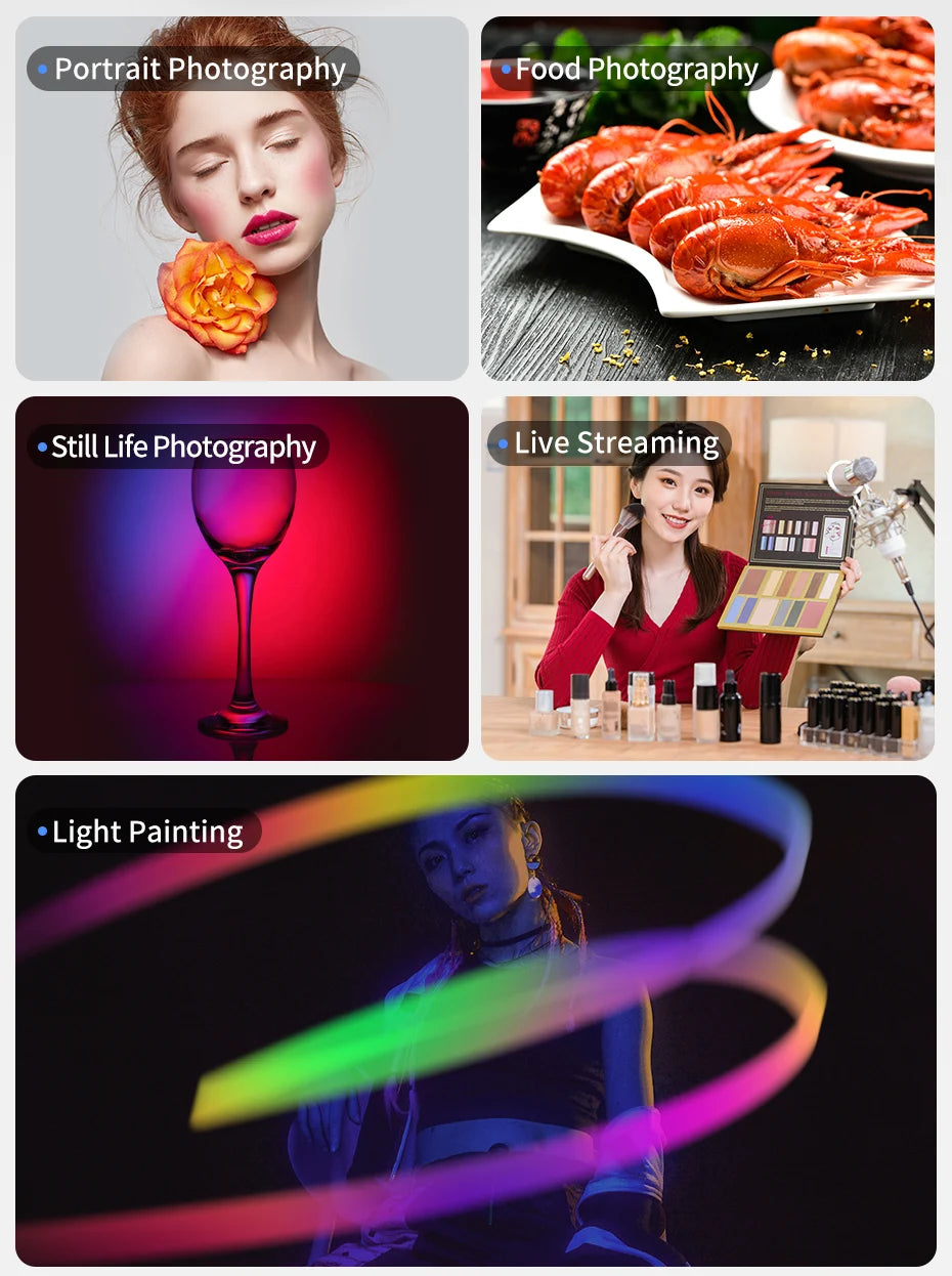 RGB Video Light for Camera & Smartphone - VL66 Portable LED Tidesmit
