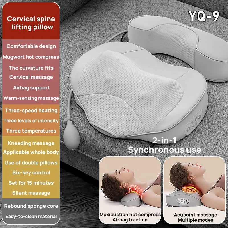 Electric Massager with Heat | Deep Tissue Neck and Back Cushion Massage Cushion Tidesmit