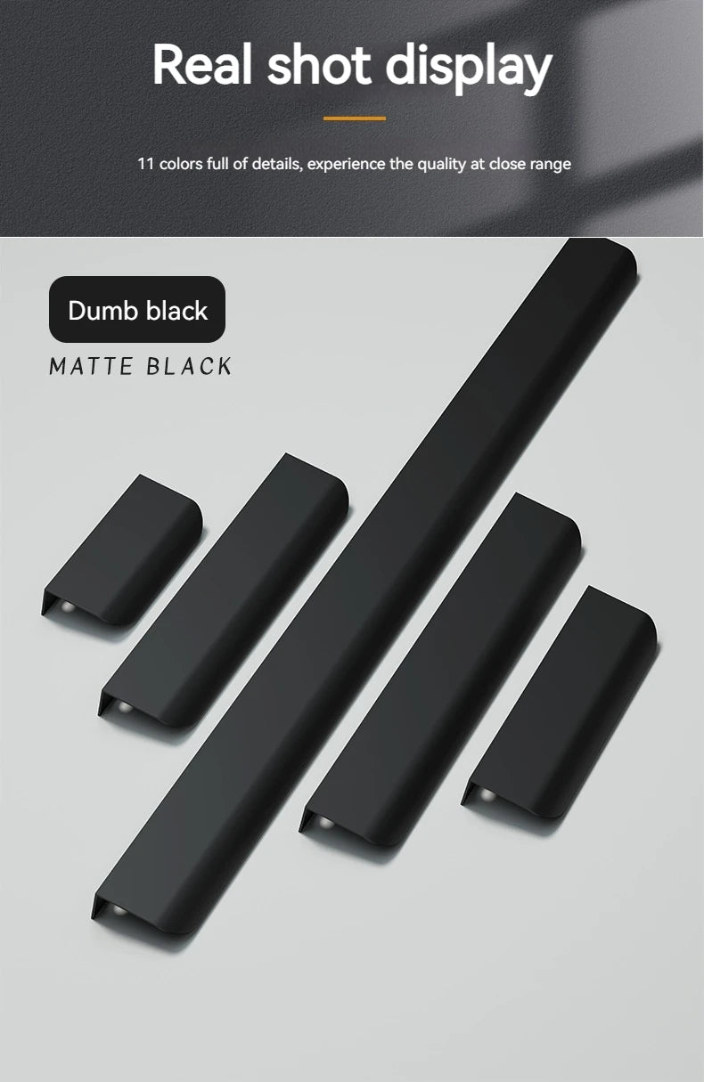 Invisible Wardrobe Handle Minimalist Modern Minimalist Cabinet Door Drawer Cashmere Gray Cabinet Furniture Hardware Small Handle