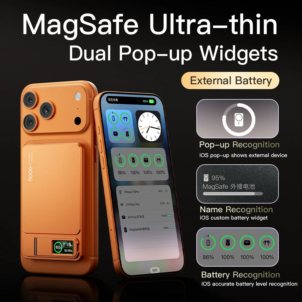 Magnetic Wireless Power Bank 10000mAh - Fast PD Travel Charger Tidesmit