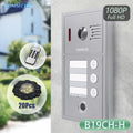 HD Waterproof Doorbell Camera with 3 Buttons Fingerprint RFID Access 1080P for 4 Wire HOMSECUR Video Door Phone Intercom 3 Flats