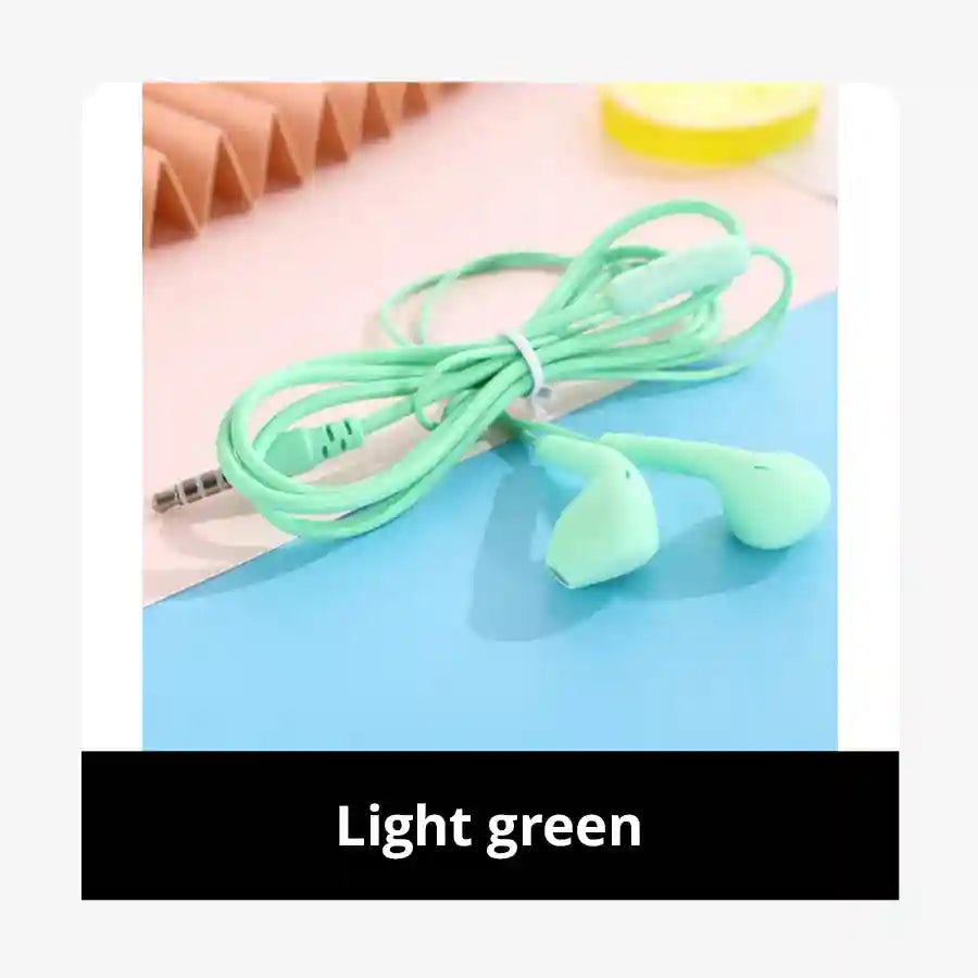 Tidesmit Wired 3.5mm Stereo Earphones with Integrated Microphone Light green Tidesmit
