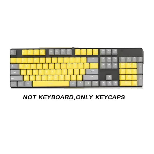 104 Key OEM Backlit Keycaps Set ABS Keycaps Double Shot Cyan White Key Caps for Mx Cherry Gateron Switch Mechanical Keyboard Kit