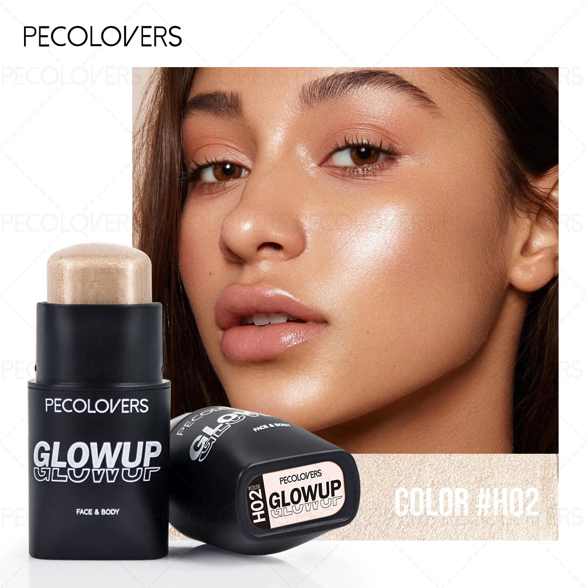 Tidesmit waterproof face highlight stick for 3D contour and natural concealer finish in position 16 texture close-up