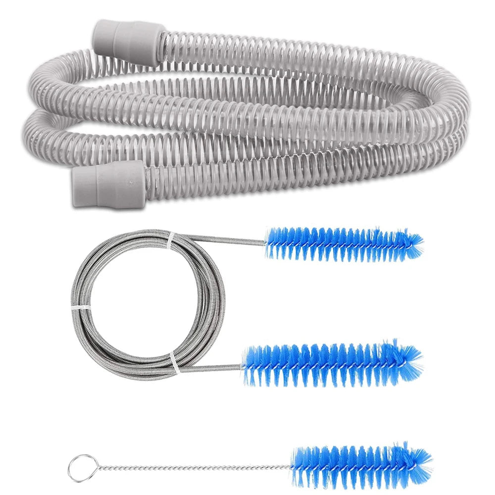 1.8M CPAP Hose CPAP Tubing CPAP Pipe Auto APAP Anti Snoring Apnea Respitor Ventilator 22MM Tubing Hose + Hose Cleaning Brush Kit