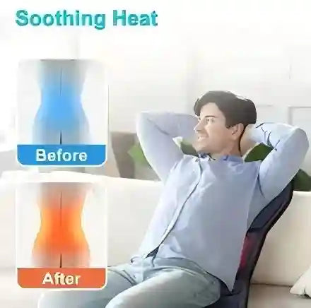 Massage Seat Cushion with Heat for Deep Tissue Muscle Relief - Tidesmit Massage Cushion Tidesmit