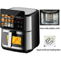 Factory Portable  Electric Multifunction Fully Automatic Stainless Steel  Smart Square  air Fryer Oven, 10L Large Capacity 1800W